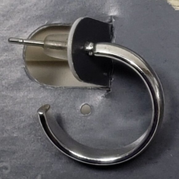 2/$30 Silver tone Small Open Hoop Earrings - 0.6-in - Women's Fashion Jewelry - Picture 4 of 7